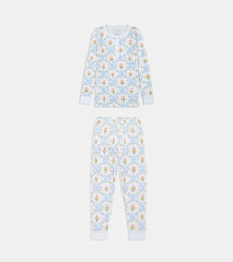 Roller Rabbit x Hill House Kids Pajamas - Blue Floral Monkey Trellis
