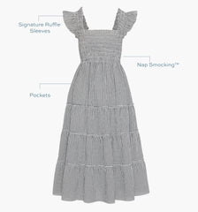 The Ellie Nap Dress - Black/Sand Gingham