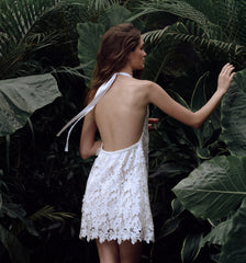 The Sasha Dress - White Floral Lace