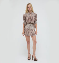 The Brixley Nap Skirt - Chedworth Paisley Brown