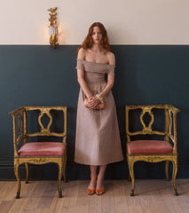 The Marguerite Nap Dress - Cognac Gingham