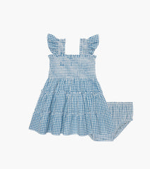 The Baby Ellie Nap Dress - Lagoon Gingham