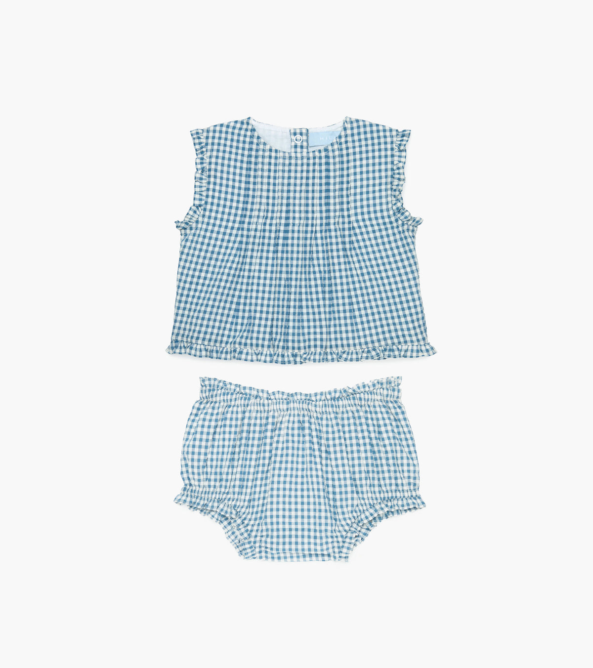 The Baby Cameron Short Set - Lagoon Gingham