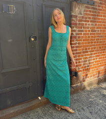 The Coraline Dress - Teal Stretch Lace