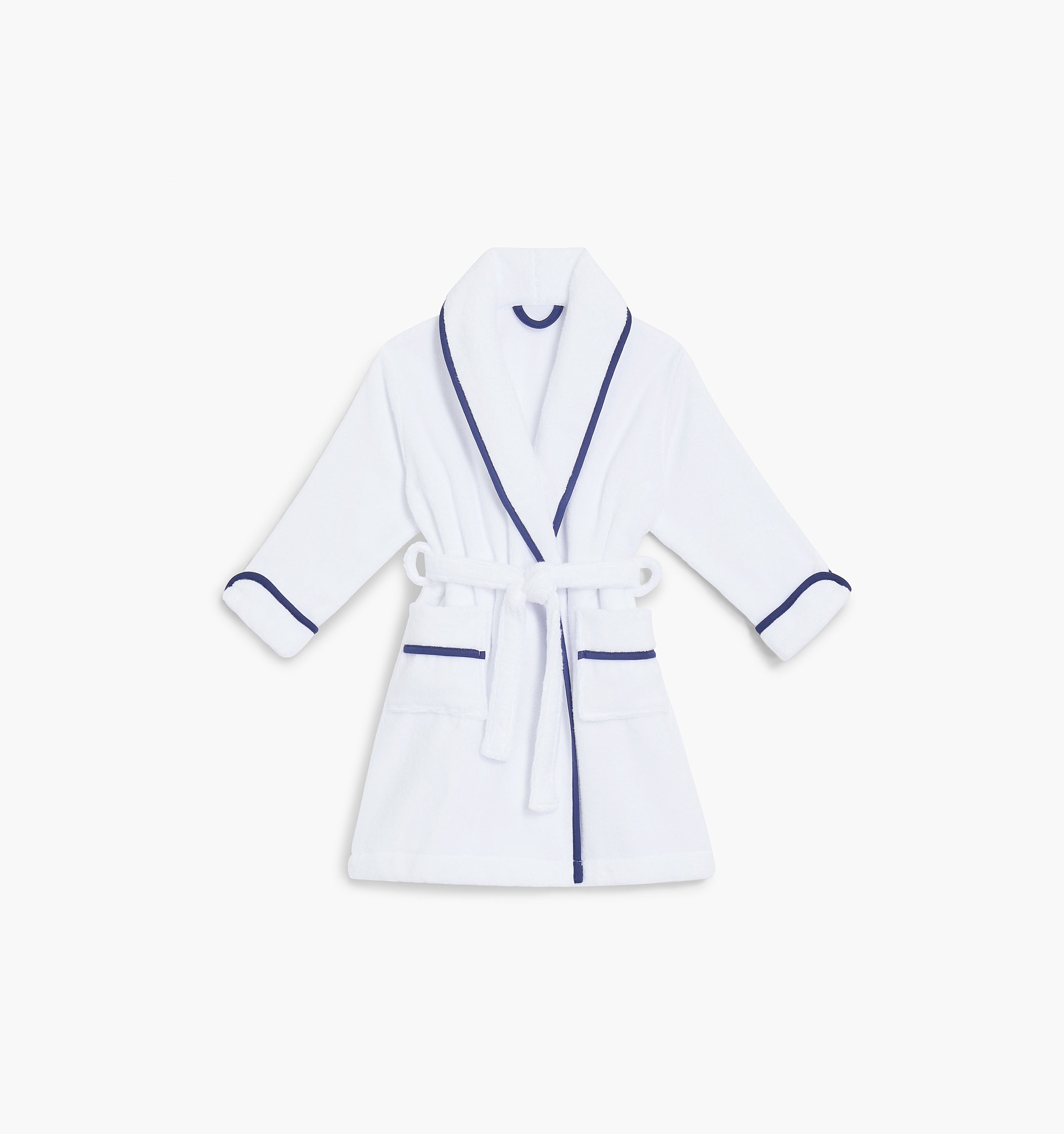 The Baby Hotel Robe - White/Navy