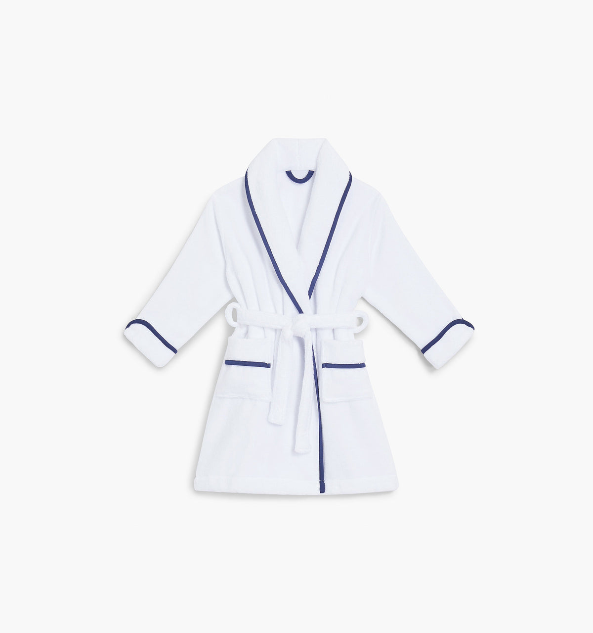 The Baby Hotel Robe - White/Navy