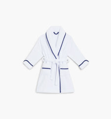 The Baby Hotel Robe - White/Navy