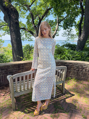 The Eliza Dress - Blue Dahlia Lace